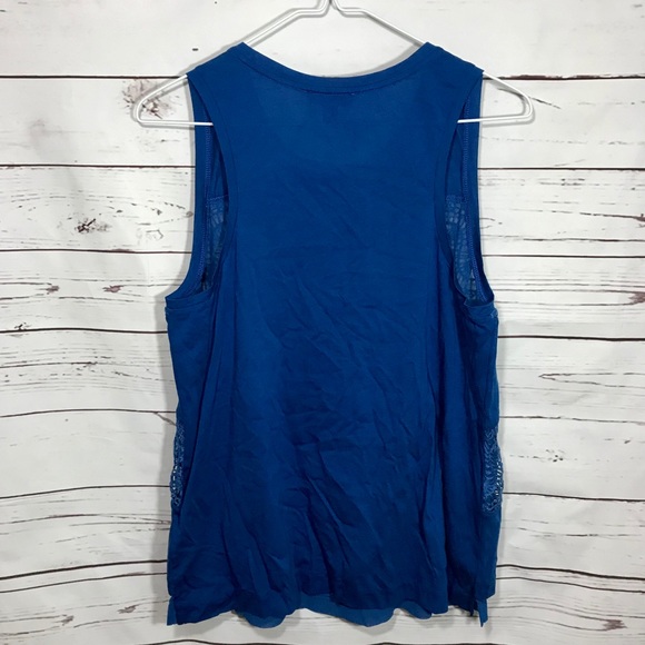 J. Crew Blue Lace Tank Top - Picture 3 of 3